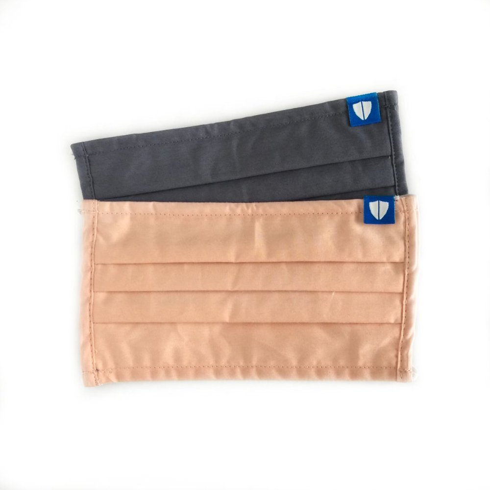 NEW! 2 PACK Cloth Face Mask - Oyster and Peach - Picture 2 of 7